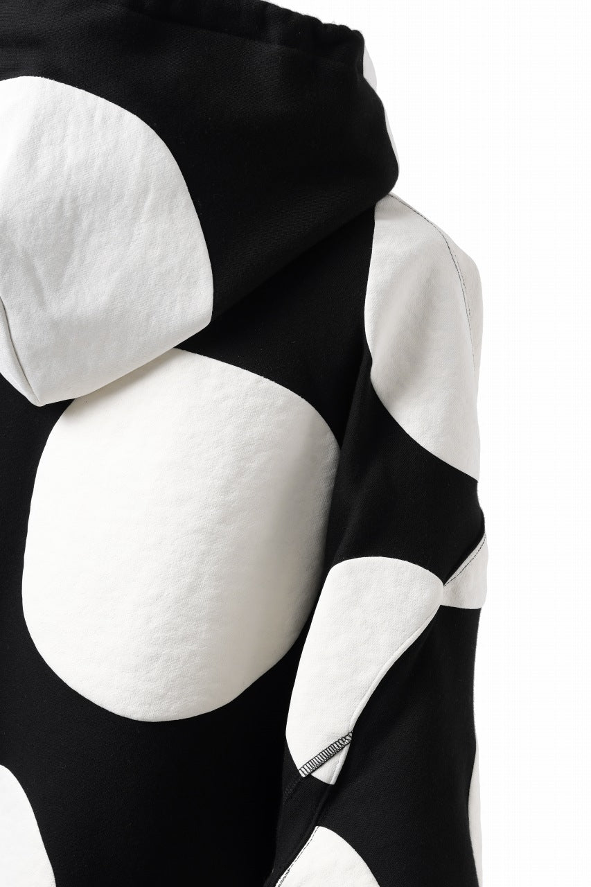 画像をギャラリービューアに読み込む, A.F ARTEFACT POLKA PATTERN SWEAT HOODIE (BLACK)