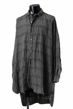 画像をギャラリービューアに読み込む, KLASICA SHORT COLLAR ROOMY SHIRTS / DRAPE & SMOOTH TEXTILE (GRAYSH DYE CHECK)