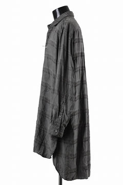 画像をギャラリービューアに読み込む, KLASICA SHORT COLLAR ROOMY SHIRTS / DRAPE & SMOOTH TEXTILE (GRAYSH DYE CHECK)