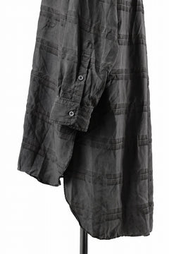 画像をギャラリービューアに読み込む, KLASICA SHORT COLLAR ROOMY SHIRTS / DRAPE & SMOOTH TEXTILE (GRAYSH DYE CHECK)