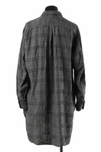 画像をギャラリービューアに読み込む, KLASICA SHORT COLLAR ROOMY SHIRTS / DRAPE & SMOOTH TEXTILE (GRAYSH DYE CHECK)