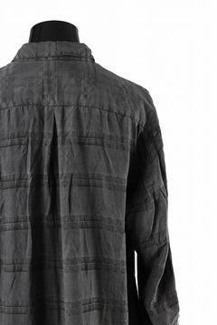 画像をギャラリービューアに読み込む, KLASICA SHORT COLLAR ROOMY SHIRTS / DRAPE & SMOOTH TEXTILE (GRAYSH DYE CHECK)