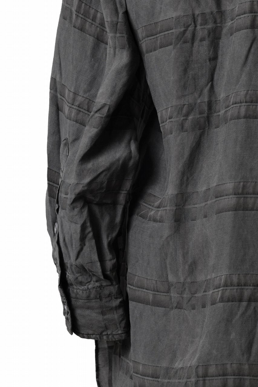 画像をギャラリービューアに読み込む, KLASICA SHORT COLLAR ROOMY SHIRTS / DRAPE & SMOOTH TEXTILE (GRAYSH DYE CHECK)