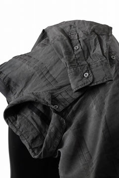 画像をギャラリービューアに読み込む, KLASICA SHORT COLLAR ROOMY SHIRTS / DRAPE & SMOOTH TEXTILE (GRAYSH DYE CHECK)