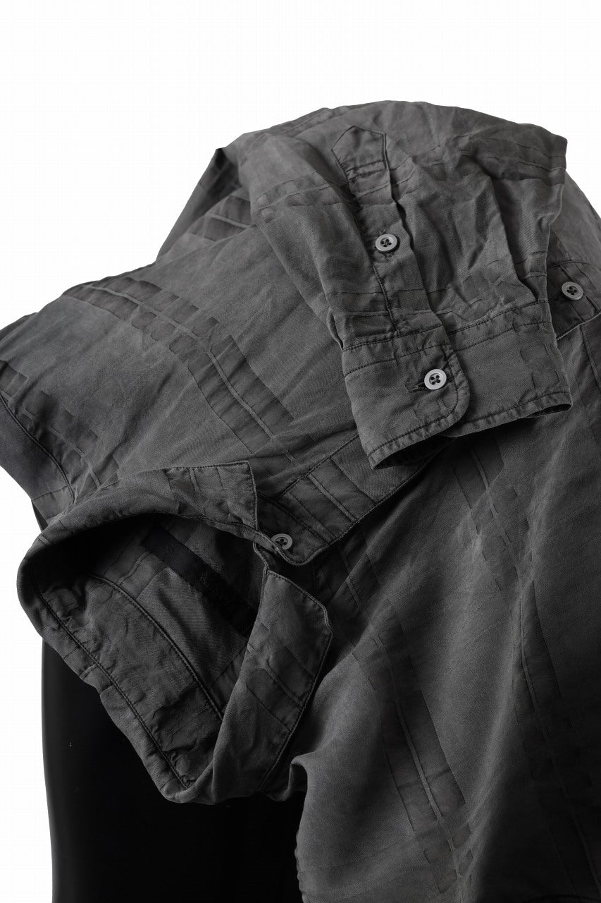 画像をギャラリービューアに読み込む, KLASICA SHORT COLLAR ROOMY SHIRTS / DRAPE & SMOOTH TEXTILE (GRAYSH DYE CHECK)