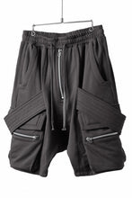 画像をギャラリービューアに読み込む, A.F ARTEFACT BELTED FLAP ZIP CARGO SARROUEL SHORTS / COTTON FLEECE (D.GREY)