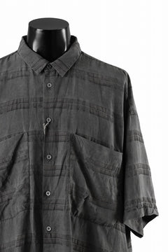 画像をギャラリービューアに読み込む, KLASICA RELAXED FIT H/S SHIRTS / DRAPE & SMOOTH TEXTILE (GRAYSH DYE CHECK)