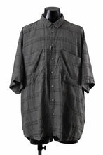 画像をギャラリービューアに読み込む, KLASICA RELAXED FIT H/S SHIRTS / DRAPE & SMOOTH TEXTILE (GRAYSH DYE CHECK)