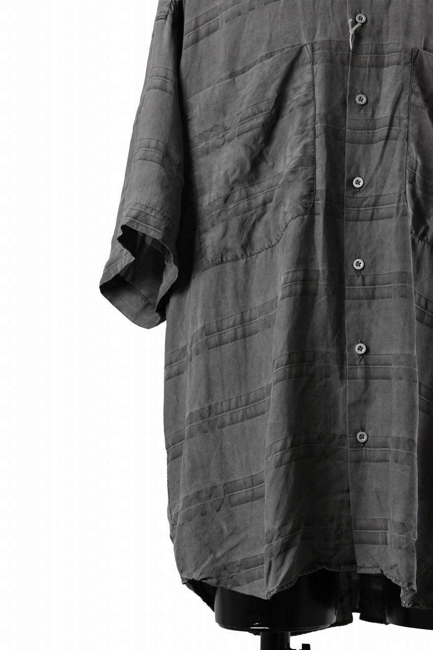 画像をギャラリービューアに読み込む, KLASICA RELAXED FIT H/S SHIRTS / DRAPE & SMOOTH TEXTILE (GRAYSH DYE CHECK)