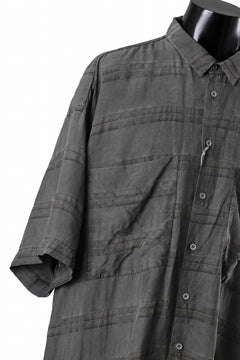画像をギャラリービューアに読み込む, KLASICA RELAXED FIT H/S SHIRTS / DRAPE & SMOOTH TEXTILE (GRAYSH DYE CHECK)