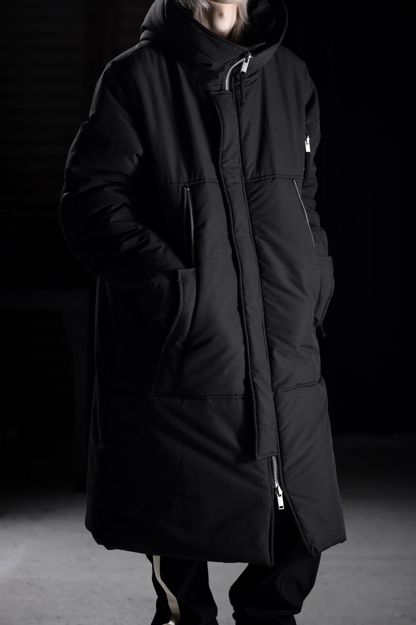 画像をギャラリービューアに読み込む, thom/krom HOODIE ZIP BOMBER COAT / WARM PADDED (BLACK)