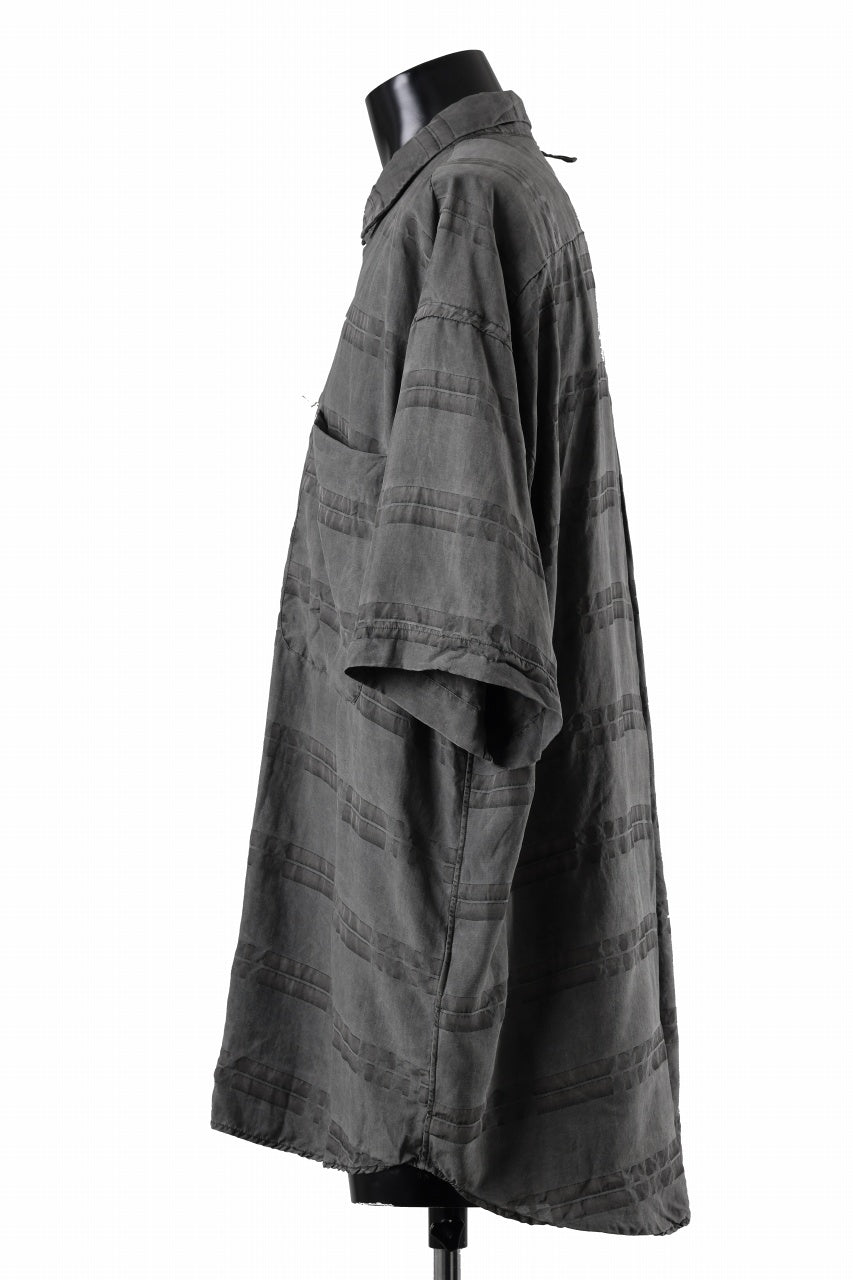 画像をギャラリービューアに読み込む, KLASICA RELAXED FIT H/S SHIRTS / DRAPE & SMOOTH TEXTILE (GRAYSH DYE CHECK)