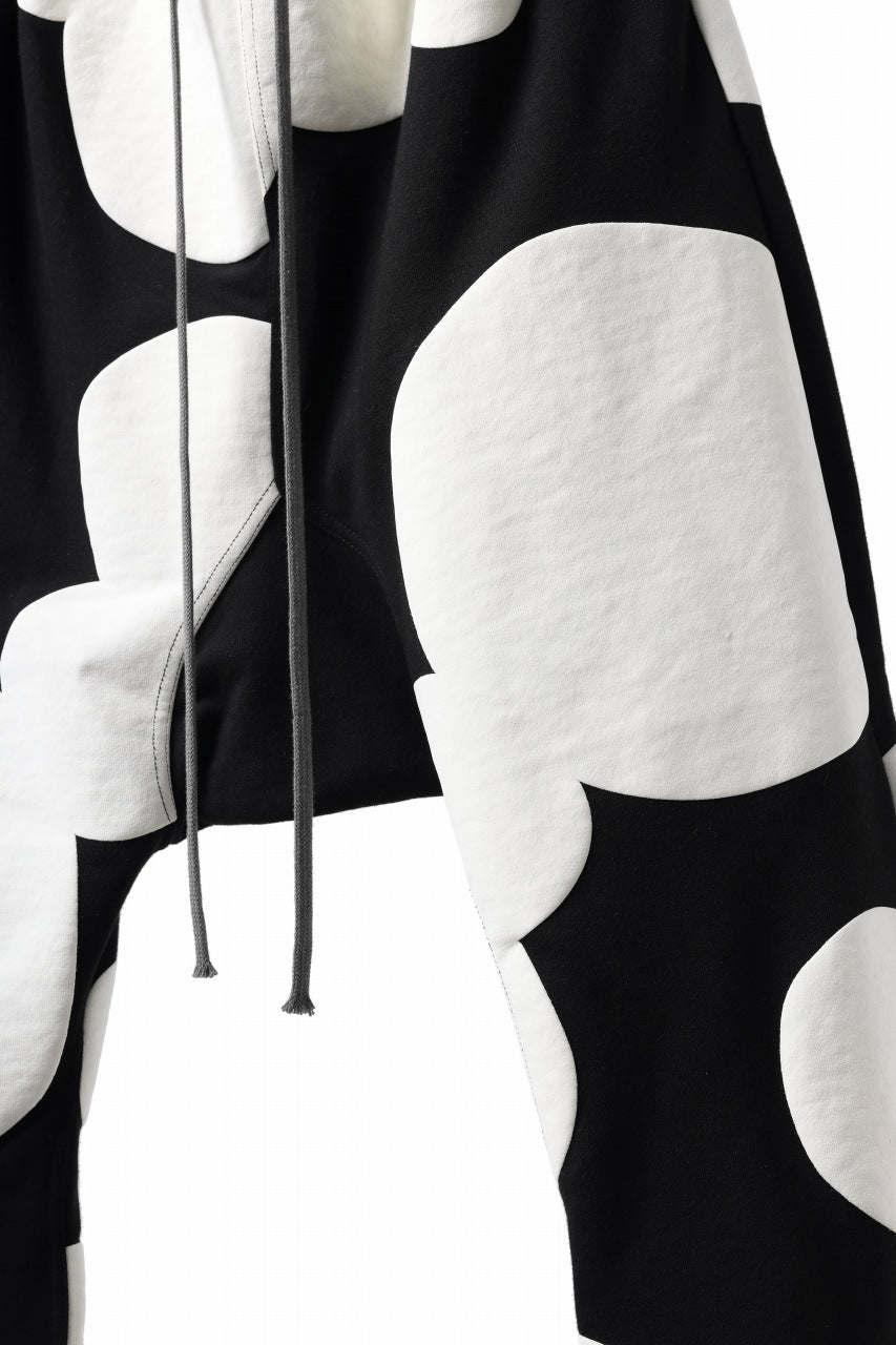 画像をギャラリービューアに読み込む, A.F ARTEFACT POLKA PATTERN SWEAT SAROUEL PANTS (BLACK)