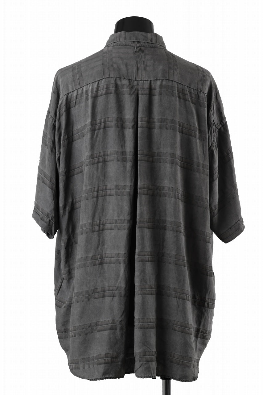 画像をギャラリービューアに読み込む, KLASICA RELAXED FIT H/S SHIRTS / DRAPE & SMOOTH TEXTILE (GRAYSH DYE CHECK)