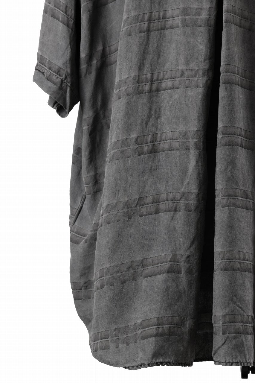 画像をギャラリービューアに読み込む, KLASICA RELAXED FIT H/S SHIRTS / DRAPE & SMOOTH TEXTILE (GRAYSH DYE CHECK)
