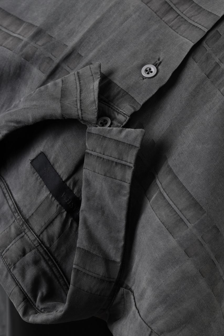 画像をギャラリービューアに読み込む, KLASICA RELAXED FIT H/S SHIRTS / DRAPE & SMOOTH TEXTILE (GRAYSH DYE CHECK)