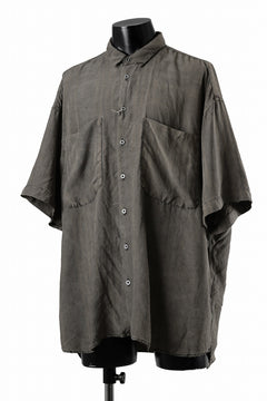 画像をギャラリービューアに読み込む, KLASICA RELAXED FIT H/S SHIRTS / DRAPE & SMOOTH TEXTILE (BROWNY DYE STRIPE)