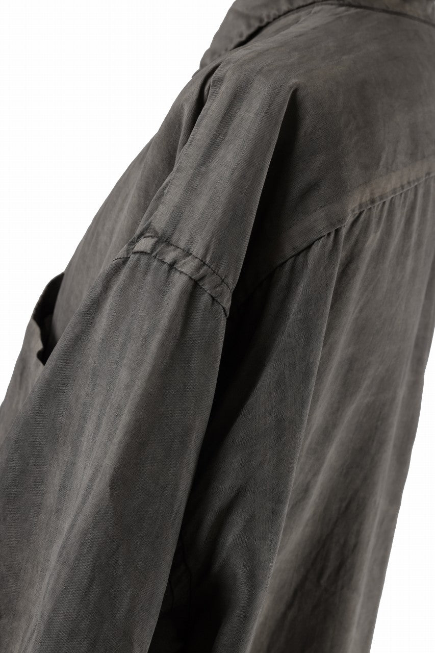 画像をギャラリービューアに読み込む, KLASICA RELAXED FIT H/S SHIRTS / DRAPE & SMOOTH TEXTILE (BROWNY DYE STRIPE)