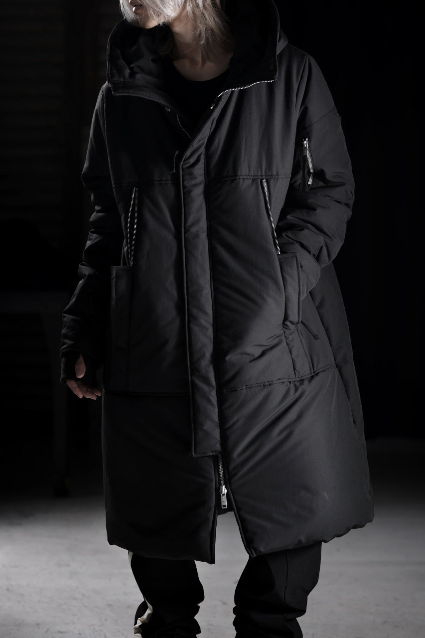 画像をギャラリービューアに読み込む, thom/krom HOODIE ZIP BOMBER COAT / WARM PADDED (BLACK)