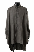 画像をギャラリービューアに読み込む, KLASICA SHORT COLLAR ROOMY SHIRTS / DRAPE & SMOOTH TEXTILE (BROWNY DYE STRIPE)