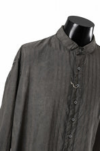 画像をギャラリービューアに読み込む, KLASICA SHORT COLLAR ROOMY SHIRTS / DRAPE & SMOOTH TEXTILE (BROWNY DYE STRIPE)