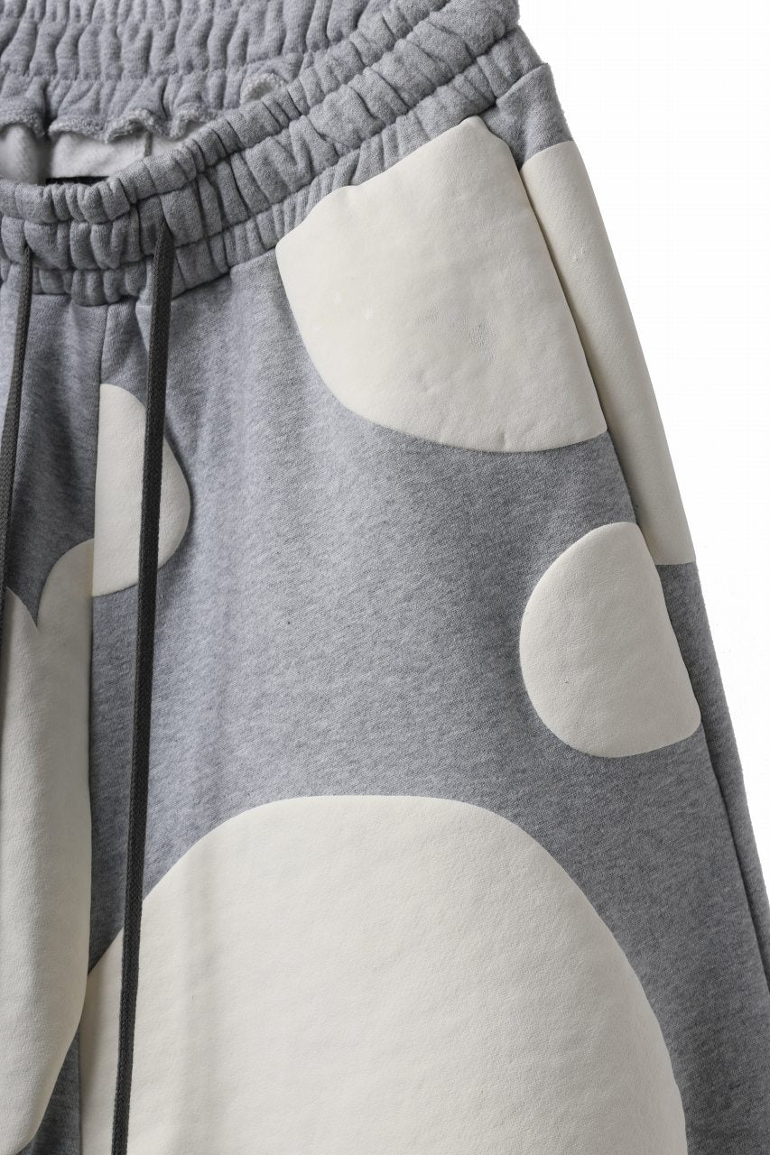 画像をギャラリービューアに読み込む, A.F ARTEFACT POLKA PATTERN SWEAT SAROUEL SHORTS (HEATHER GREY)