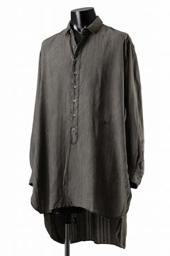 画像をギャラリービューアに読み込む, KLASICA SHORT COLLAR ROOMY SHIRTS / DRAPE & SMOOTH TEXTILE (BROWNY DYE STRIPE)