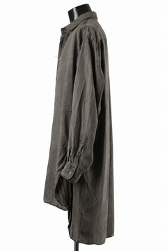 画像をギャラリービューアに読み込む, KLASICA SHORT COLLAR ROOMY SHIRTS / DRAPE & SMOOTH TEXTILE (BROWNY DYE STRIPE)