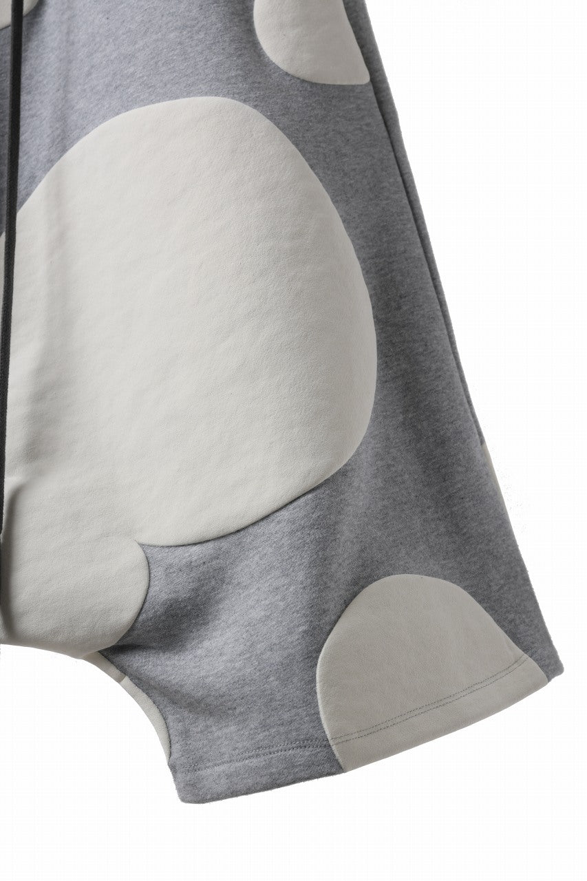 画像をギャラリービューアに読み込む, A.F ARTEFACT POLKA PATTERN SWEAT SAROUEL SHORTS (HEATHER GREY)