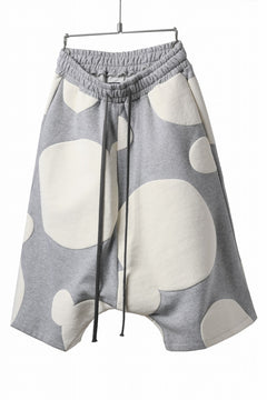 画像をギャラリービューアに読み込む, A.F ARTEFACT POLKA PATTERN SWEAT SAROUEL SHORTS (HEATHER GREY)