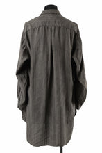 画像をギャラリービューアに読み込む, KLASICA SHORT COLLAR ROOMY SHIRTS / DRAPE & SMOOTH TEXTILE (BROWNY DYE STRIPE)