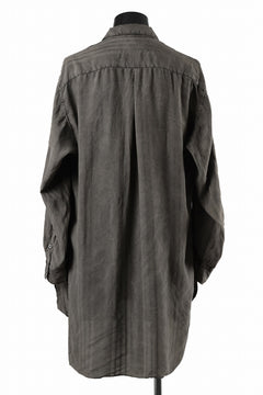 画像をギャラリービューアに読み込む, KLASICA SHORT COLLAR ROOMY SHIRTS / DRAPE & SMOOTH TEXTILE (BROWNY DYE STRIPE)