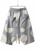 画像をギャラリービューアに読み込む, A.F ARTEFACT POLKA PATTERN SWEAT SAROUEL SHORTS (HEATHER GREY)