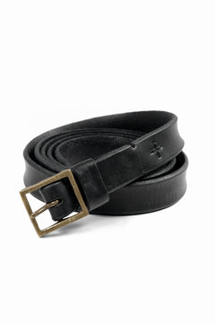 画像をギャラリービューアに読み込む, KLASICA SIDE BY SIDE EXTRA LONG LEATHER BELT / MALTAN STEER HIDE (BLACK)