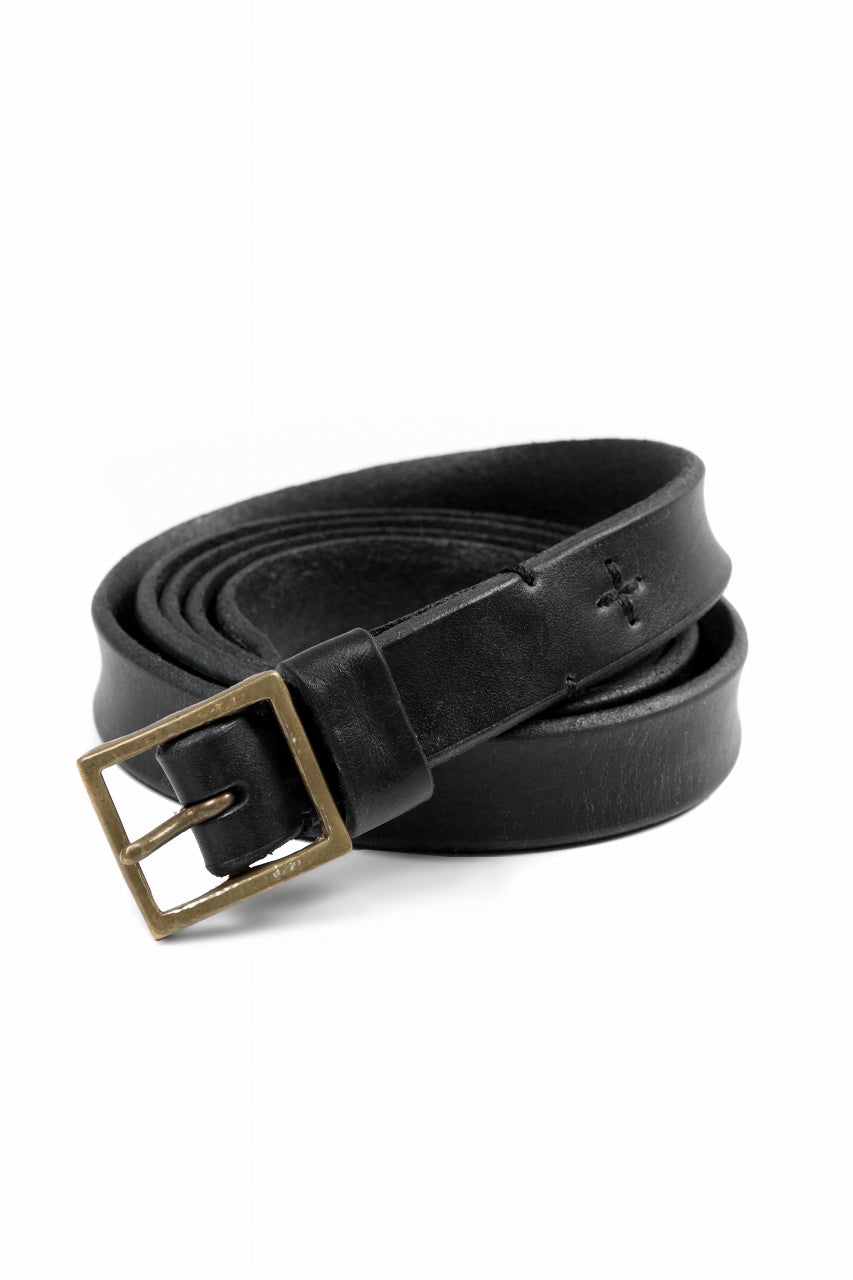 画像をギャラリービューアに読み込む, KLASICA SIDE BY SIDE EXTRA LONG LEATHER BELT / MALTAN STEER HIDE (BLACK)