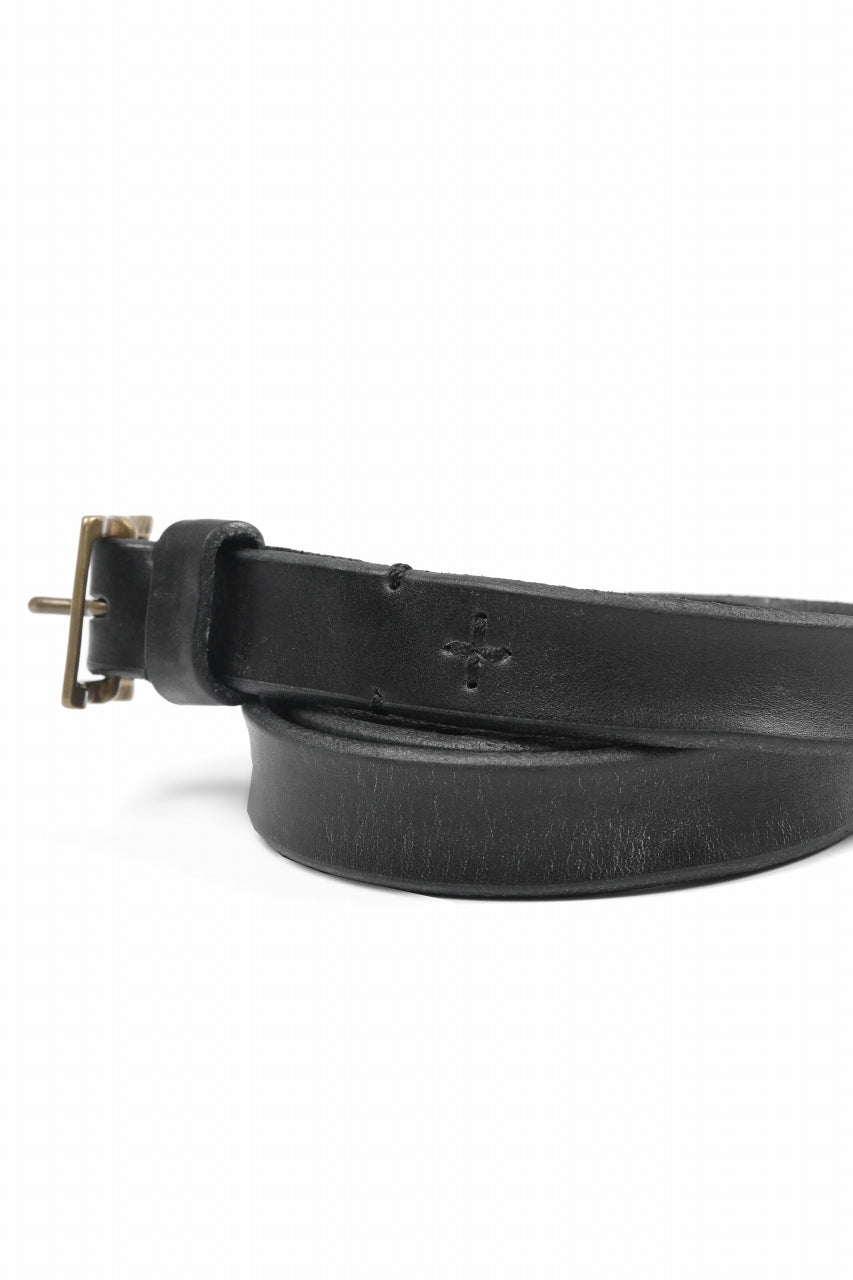画像をギャラリービューアに読み込む, KLASICA SIDE BY SIDE EXTRA LONG LEATHER BELT / MALTAN STEER HIDE (BLACK)