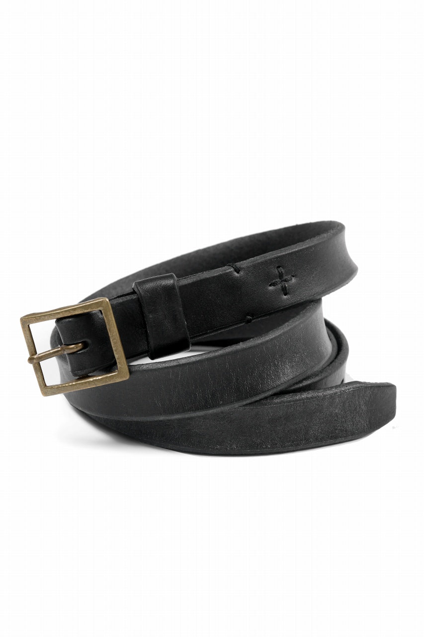 画像をギャラリービューアに読み込む, KLASICA SIDE BY SIDE EXTRA LONG LEATHER BELT / MALTAN STEER HIDE (BLACK)