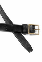 画像をギャラリービューアに読み込む, KLASICA SIDE BY SIDE EXTRA LONG LEATHER BELT / MALTAN STEER HIDE (BLACK)