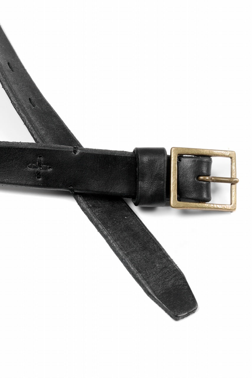画像をギャラリービューアに読み込む, KLASICA SIDE BY SIDE EXTRA LONG LEATHER BELT / MALTAN STEER HIDE (BLACK)