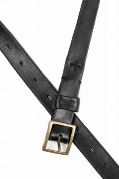 画像をギャラリービューアに読み込む, KLASICA SIDE BY SIDE EXTRA LONG LEATHER BELT / MALTAN STEER HIDE (BLACK)