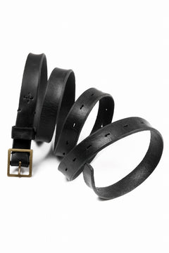 画像をギャラリービューアに読み込む, KLASICA SIDE BY SIDE EXTRA LONG LEATHER BELT / MALTAN STEER HIDE (BLACK)