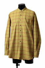 画像をギャラリービューアに読み込む, COLINA CHECK GRANPA SHIRT / AMUNZEN CHAMBRAY (MUSTARD)
