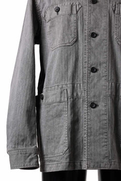 画像をギャラリービューアに読み込む, sus-sous germany work jacket / cotton linen herringbone (sumi)