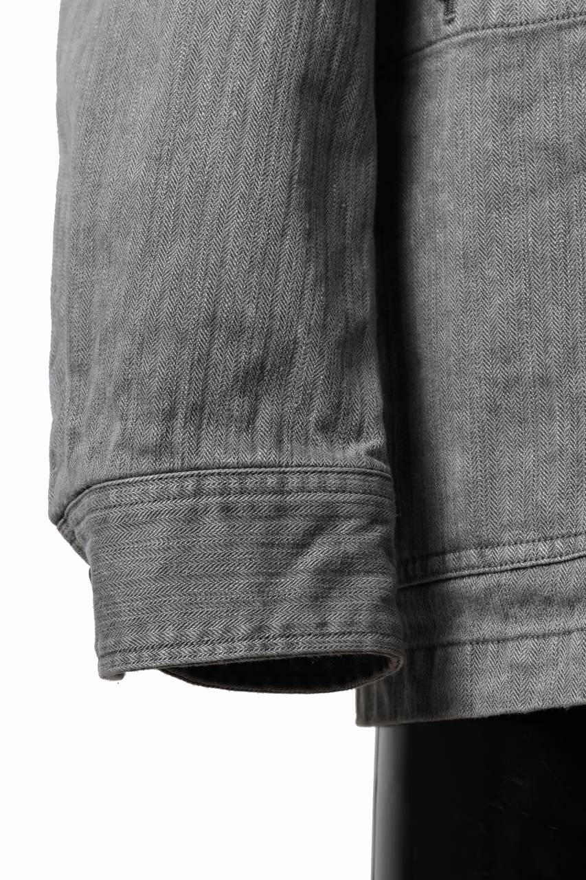 画像をギャラリービューアに読み込む, sus-sous germany work jacket / cotton linen herringbone (sumi)