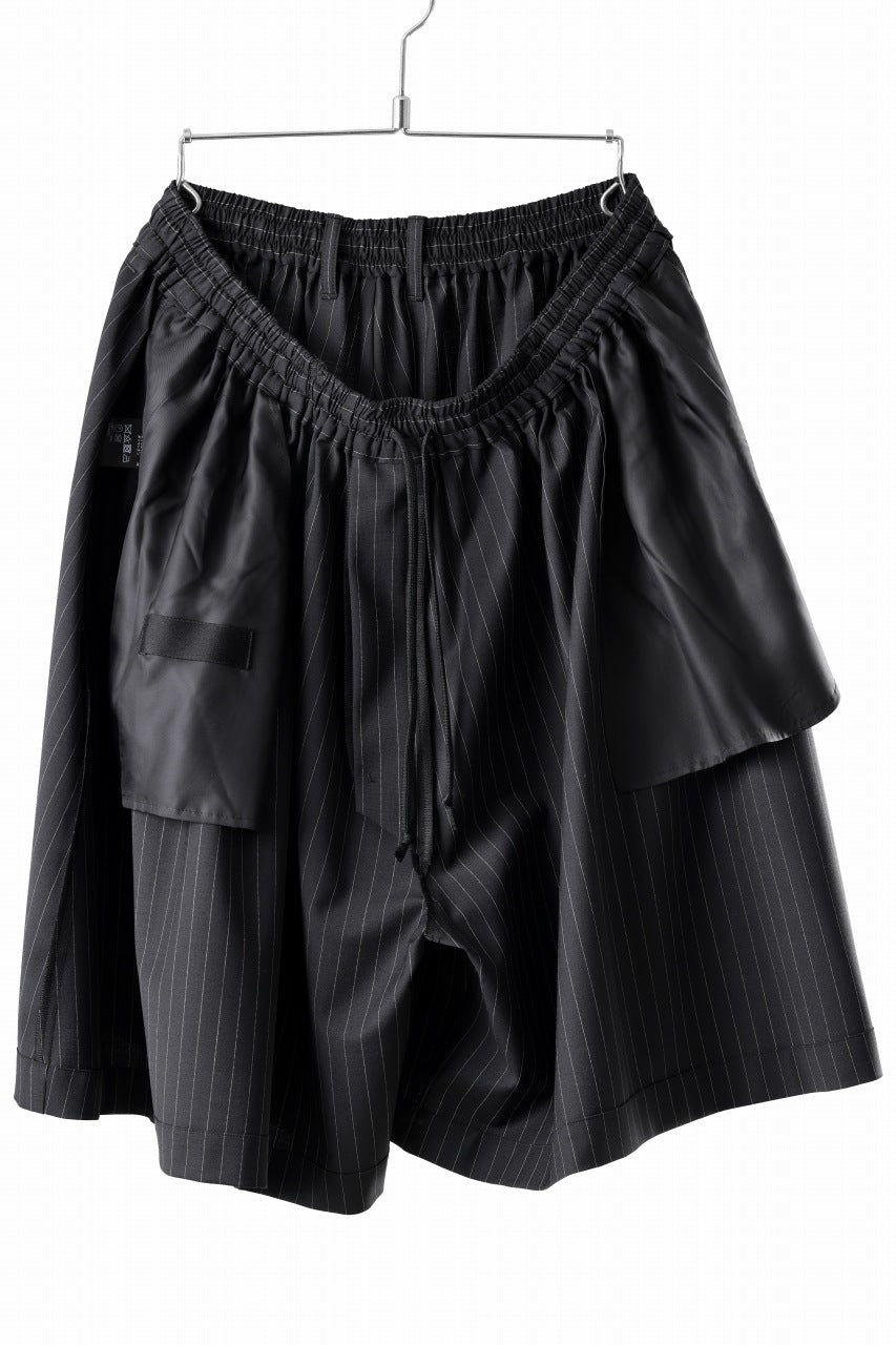 画像をギャラリービューアに読み込む, TARO HORIUCHI / th products HORN / Volume Short Pants / 2way Stretch W/P Tropical (black stripe)