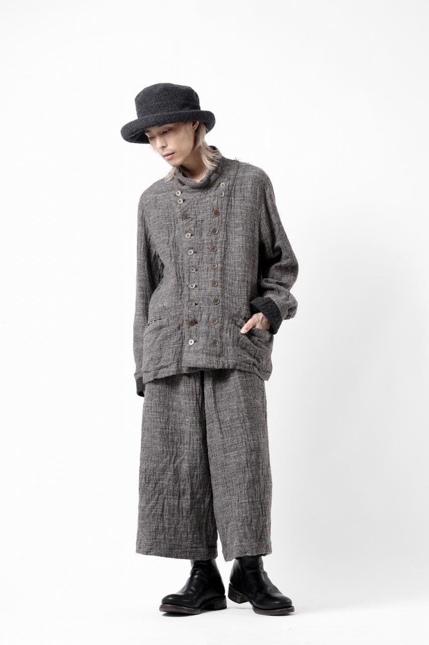 画像をギャラリービューアに読み込む, YUTA MATSUOKA double jacket / double weave cotton wool linen (brown)