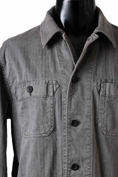 画像をギャラリービューアに読み込む, sus-sous germany work jacket / cotton linen herringbone (sumi)