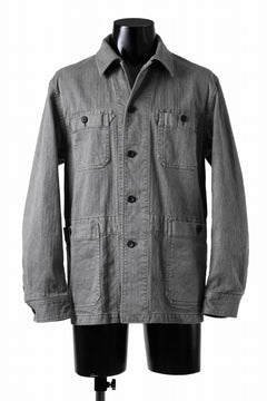 画像をギャラリービューアに読み込む, sus-sous germany work jacket / cotton linen herringbone (sumi)