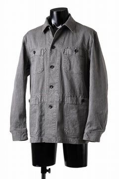 画像をギャラリービューアに読み込む, sus-sous germany work jacket / cotton linen herringbone (sumi)