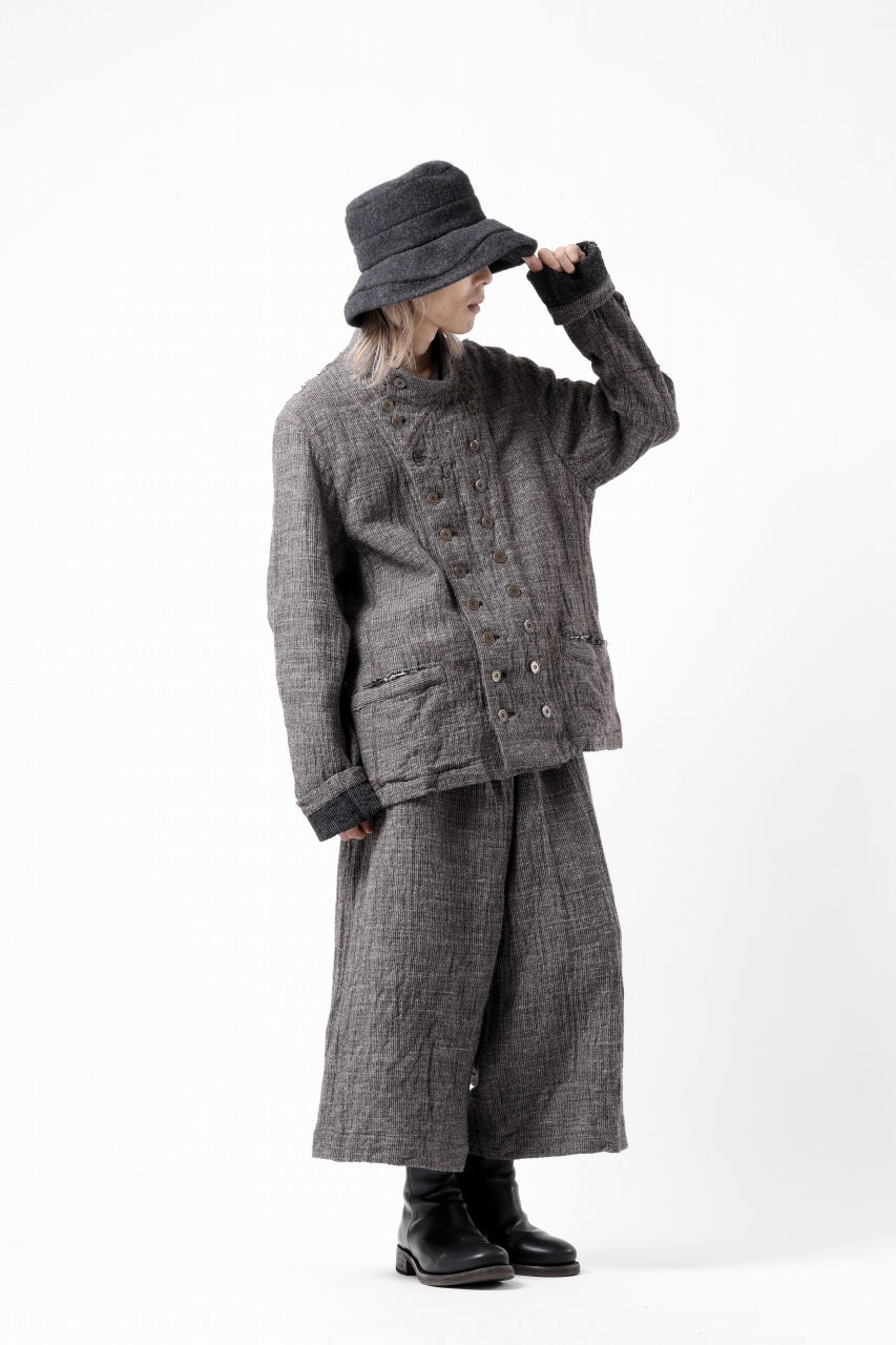 画像をギャラリービューアに読み込む, YUTA MATSUOKA double jacket / double weave cotton wool linen (brown)